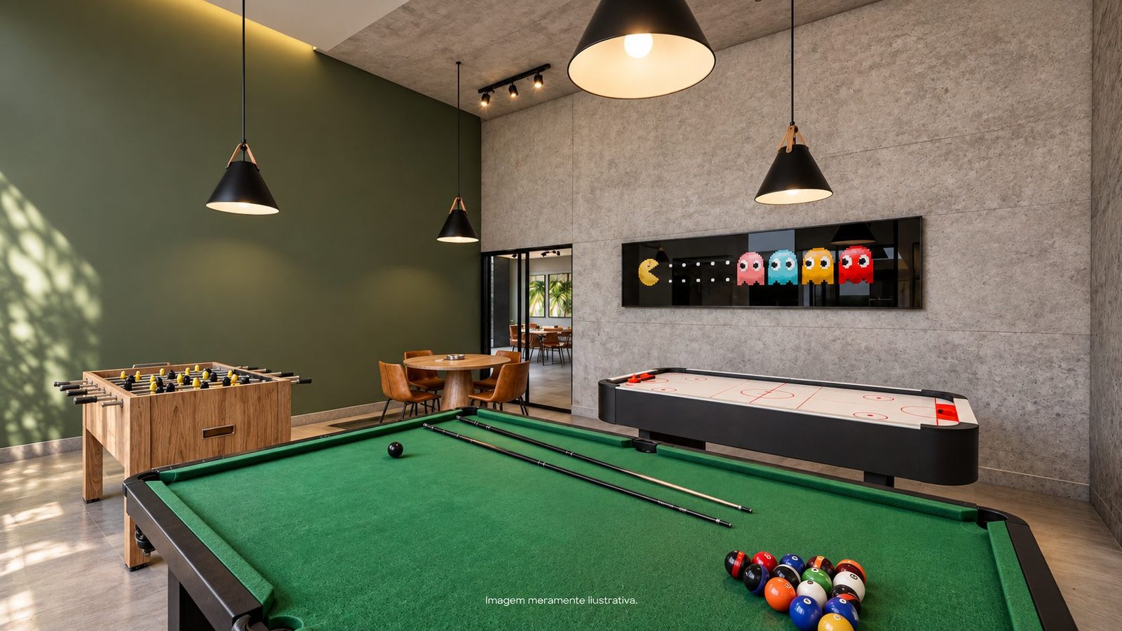 Sala de jogos e entretenimento